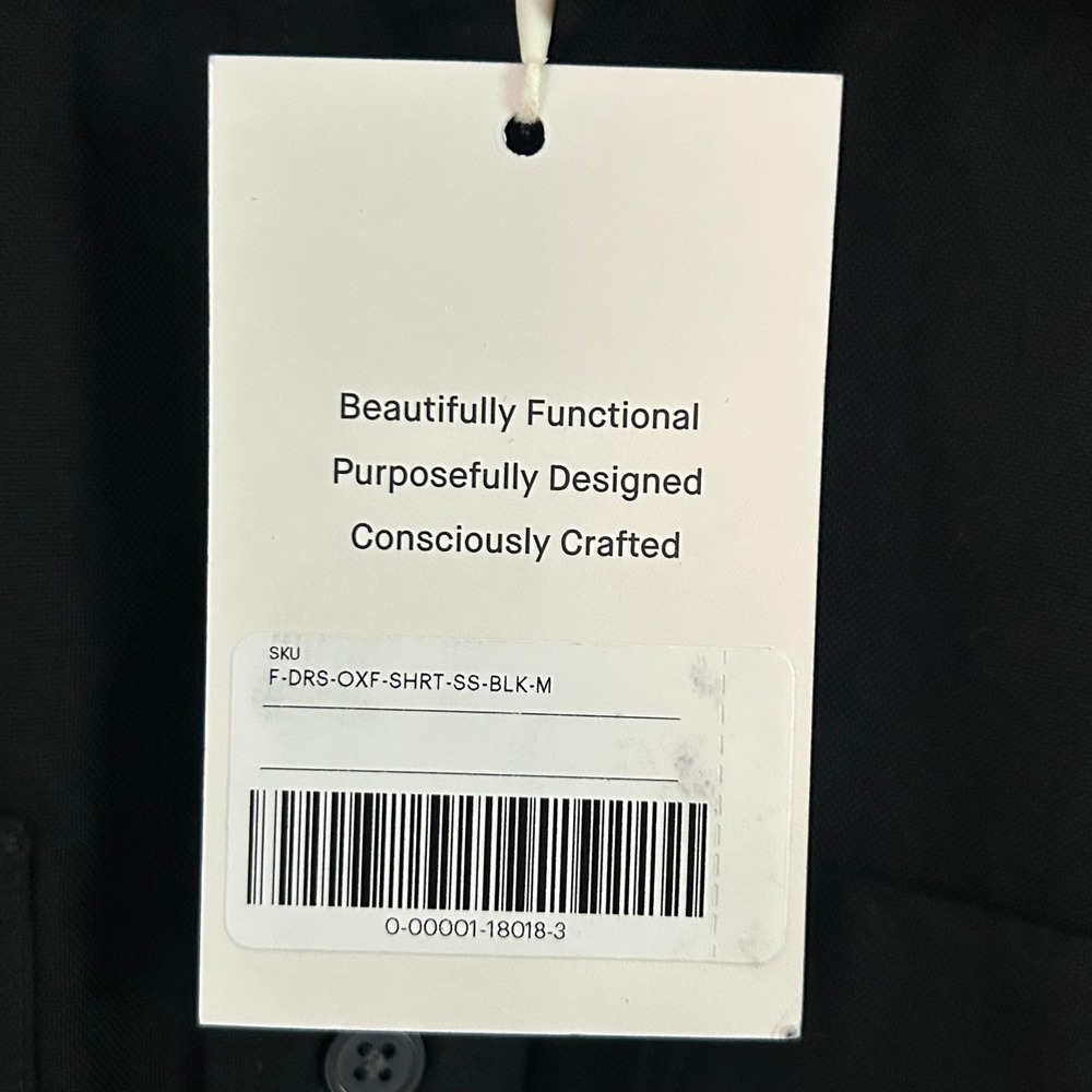 Everlane Womens Black Oxford Short Sleeve Button Front Shirt Dress M Medium New - Picture 8 of 9